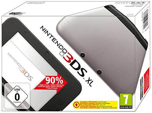 Nintendo 3DS LL Silver + Black box art for Nintendo 3DS